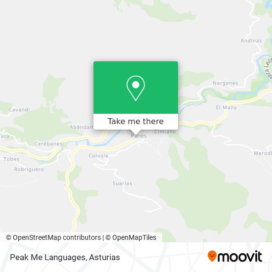 mapa Peak Me Languages