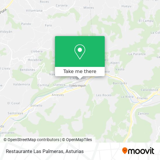 Restaurante Las Palmeras map