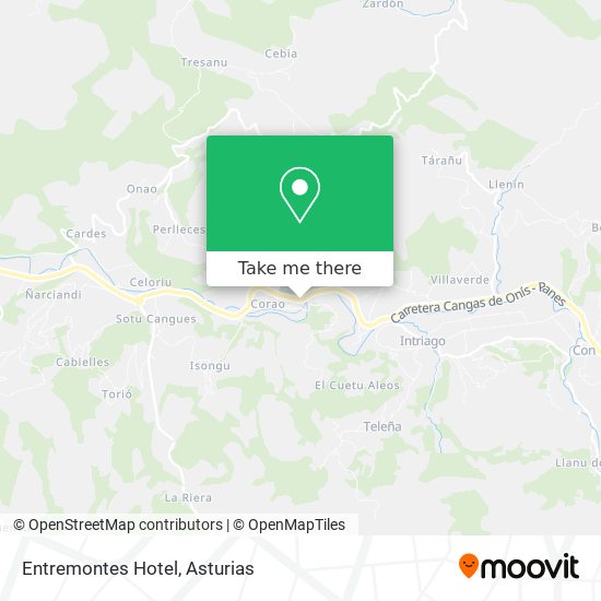 mapa Entremontes Hotel