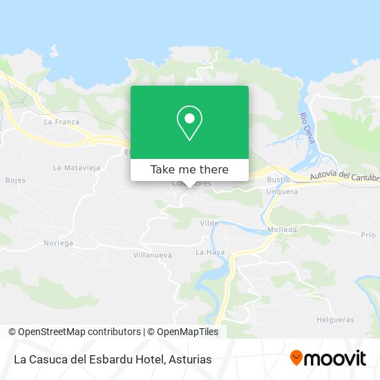 mapa La Casuca del Esbardu Hotel