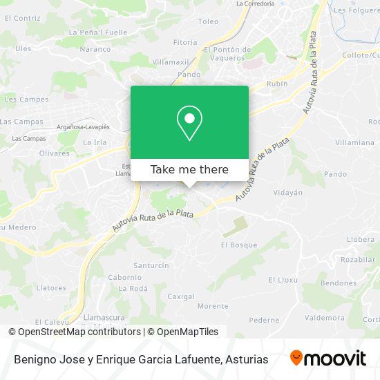 Benigno Jose y Enrique Garcia Lafuente map