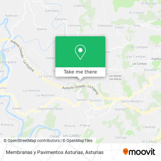 Membranas y Pavimentos Asturias map
