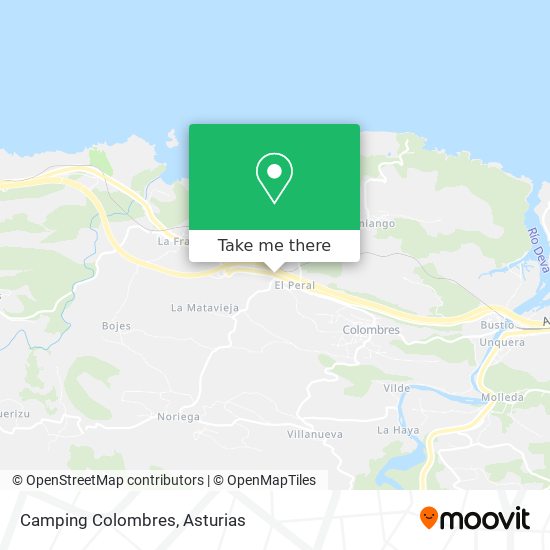 Camping Colombres map