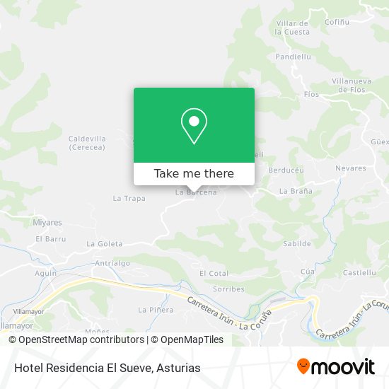 Hotel Residencia El Sueve map