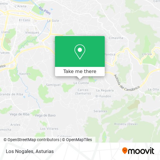 Los Nogales map