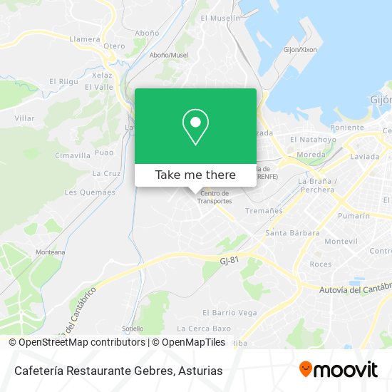 Cafetería Restaurante Gebres map