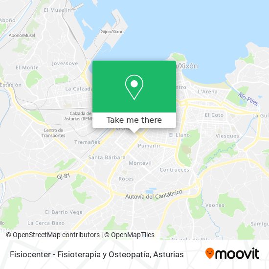 mapa Fisiocenter - Fisioterapia y Osteopatía