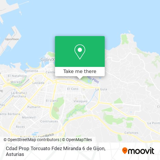 Cdad Prop Torcuato Fdez Miranda 6 de Gijon map