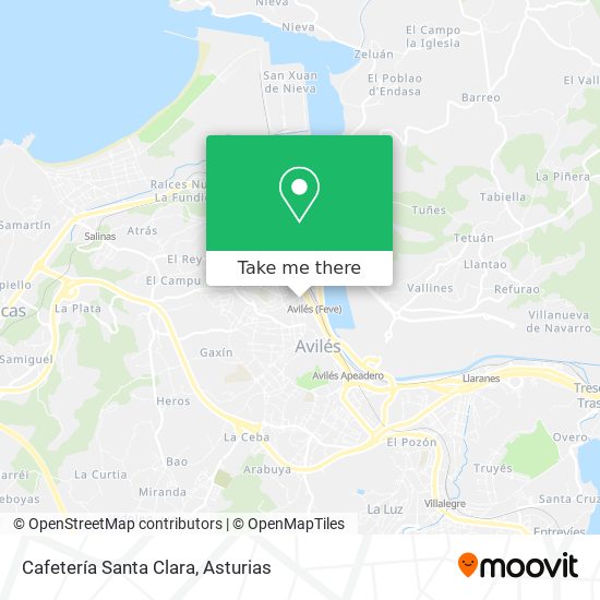 Cafetería Santa Clara map