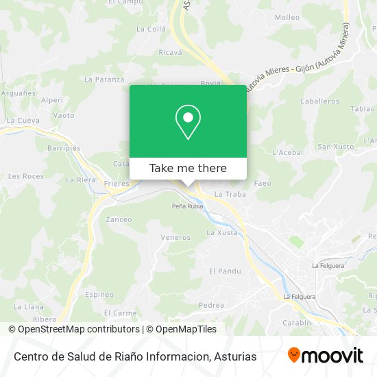 Centro de Salud de Riaño Informacion map
