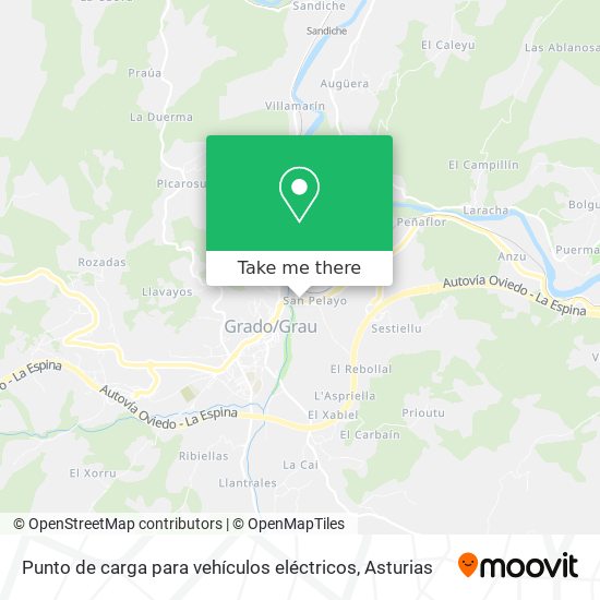 Punto de carga para vehículos eléctricos map