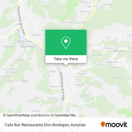 Cafe Bar Restaurante Don Bodegon map