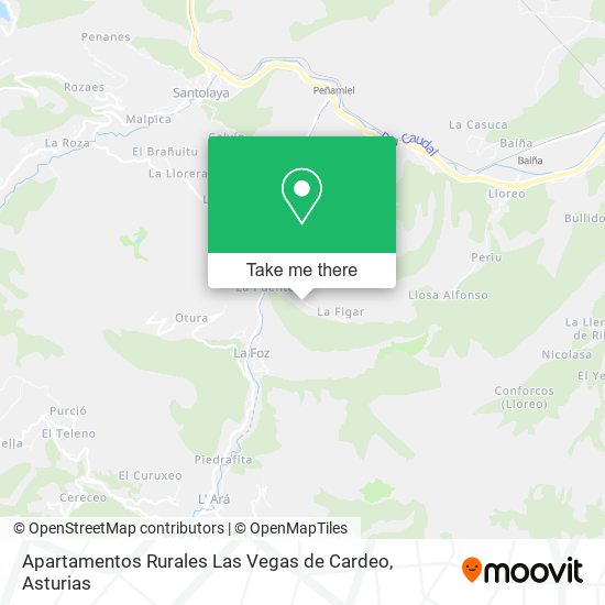 Apartamentos Rurales Las Vegas de Cardeo map