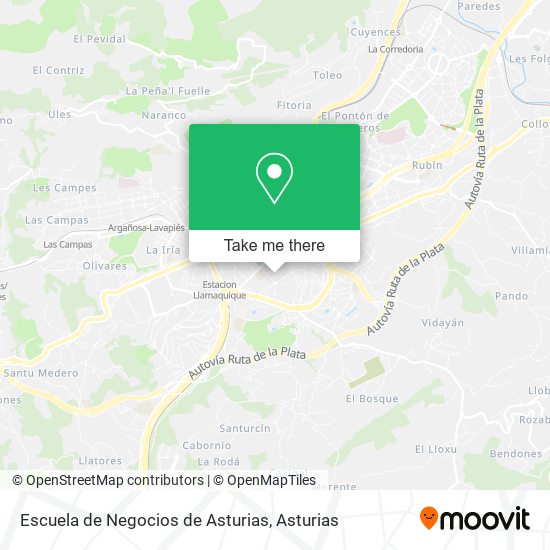 Escuela de Negocios de Asturias map
