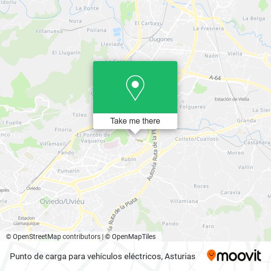 Punto de carga para vehículos eléctricos map
