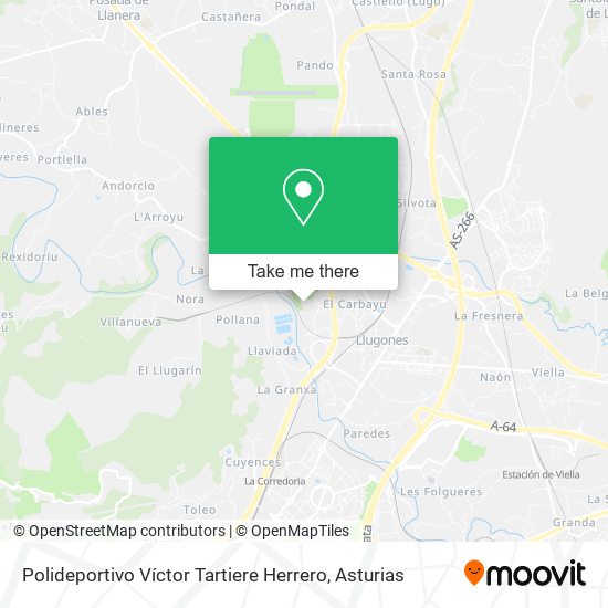 Polideportivo Víctor Tartiere Herrero map