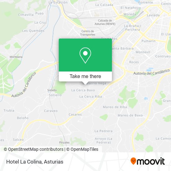 Hotel La Colina map