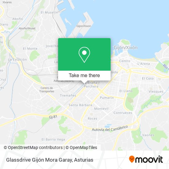 Glassdrive Gijón Mora Garay map