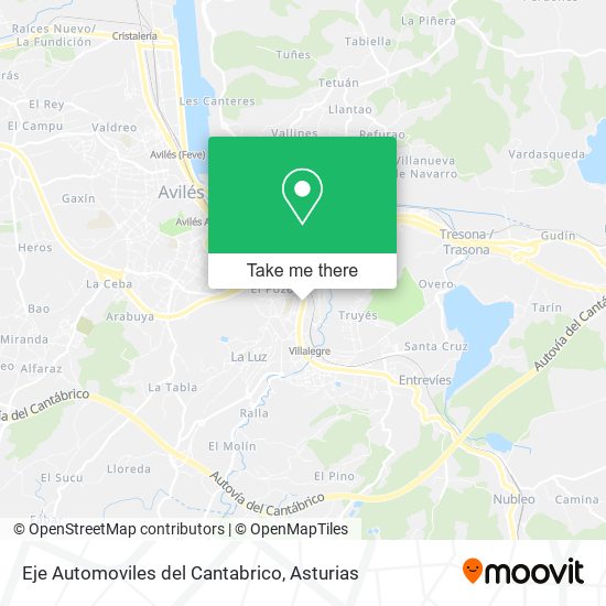 Eje Automoviles del Cantabrico map