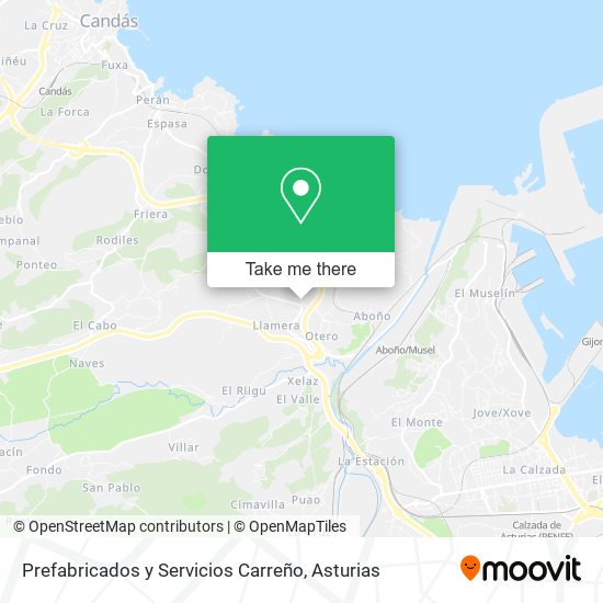 Prefabricados y Servicios Carreño map