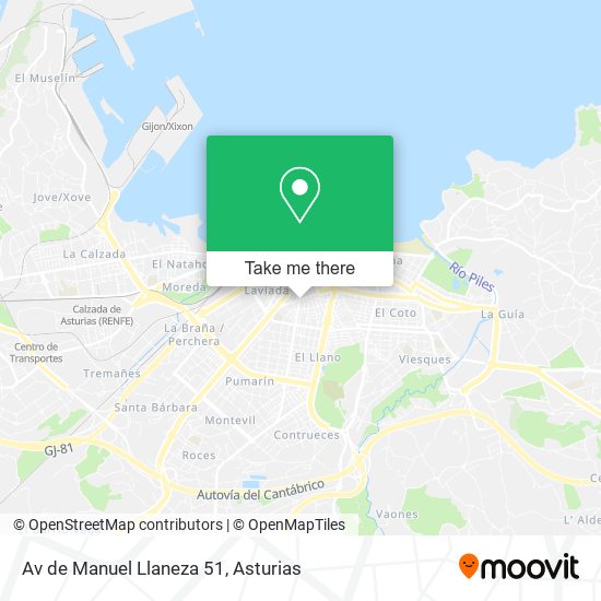 Av de Manuel Llaneza 51 map