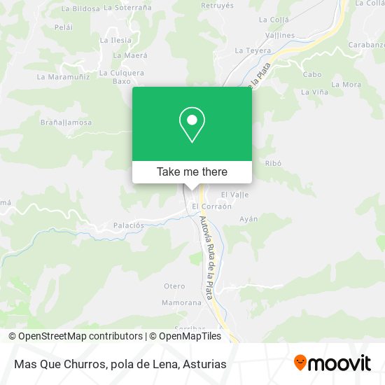 Mas Que Churros, pola de Lena map