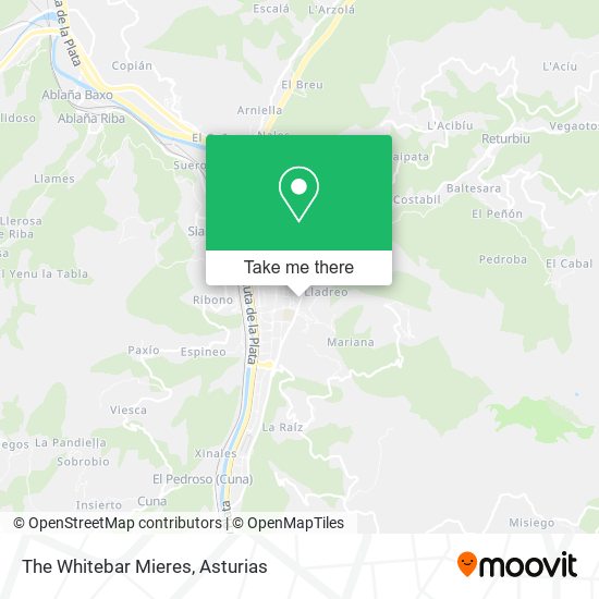 The Whitebar Mieres map