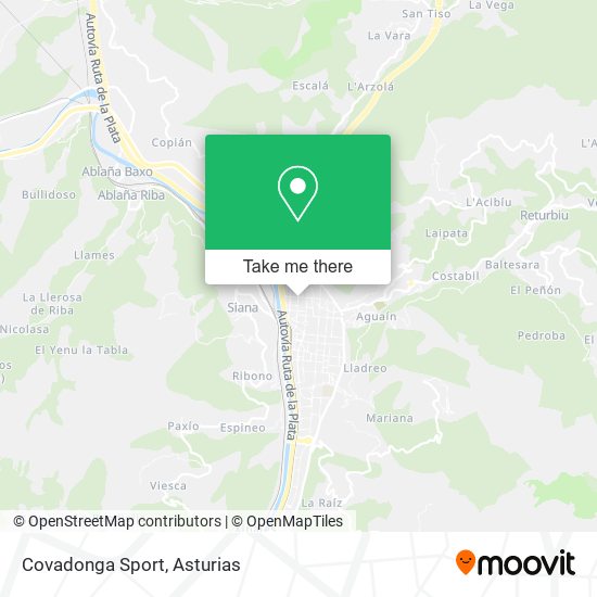 Covadonga Sport map