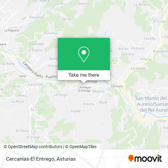 Cercanías-El Entrego map