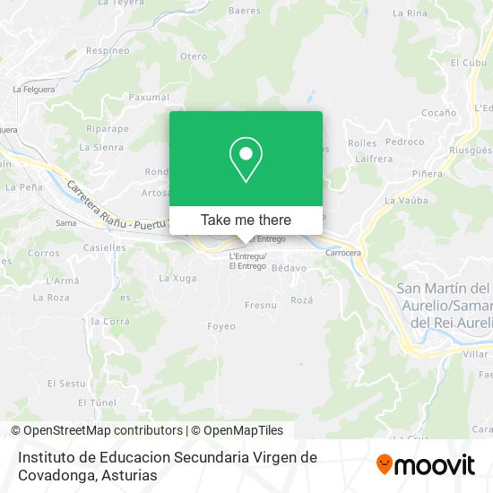 mapa Instituto de Educacion Secundaria Virgen de Covadonga