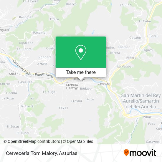 Cervecería Tom Malory map