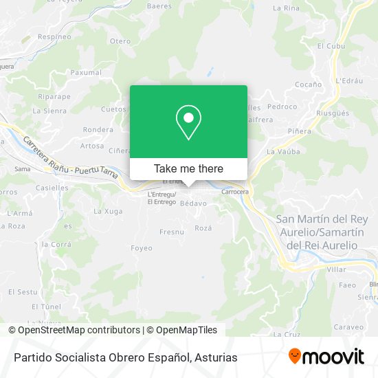 Partido Socialista Obrero Español map