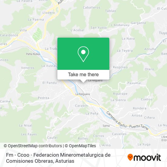 Fm - Ccoo - Federacion Minerometalurgica de Comisiones Obreras map