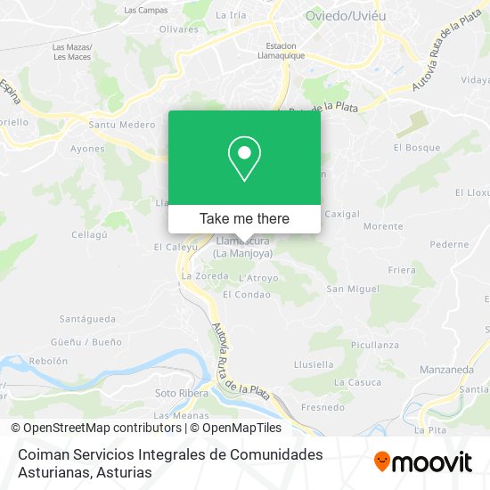 mapa Coiman Servicios Integrales de Comunidades Asturianas