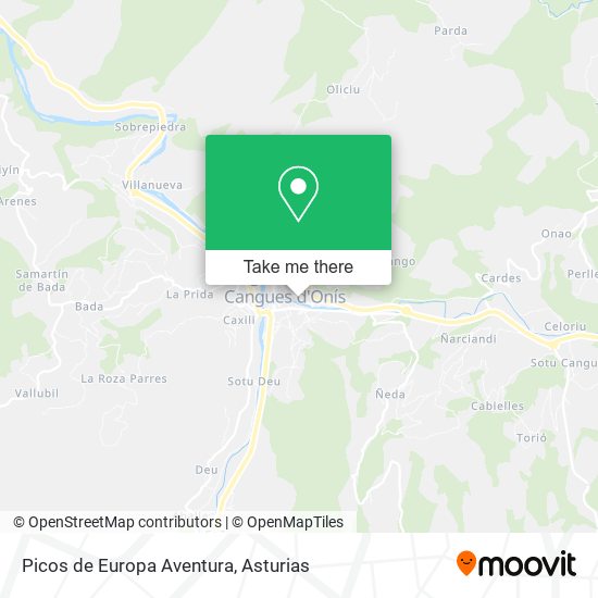 Picos de Europa Aventura map