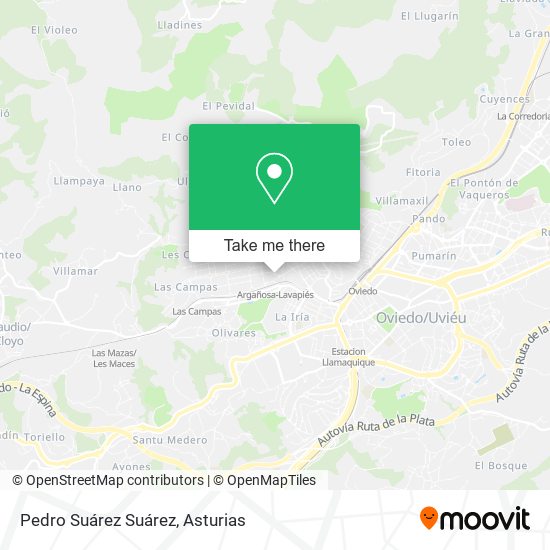 Pedro Suárez Suárez map