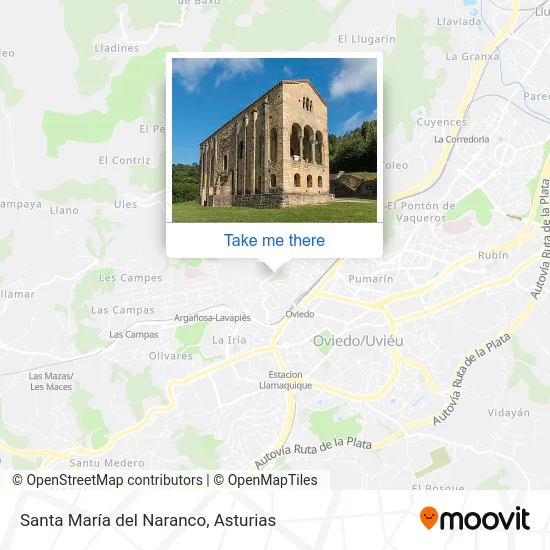 Santa María del Naranco map
