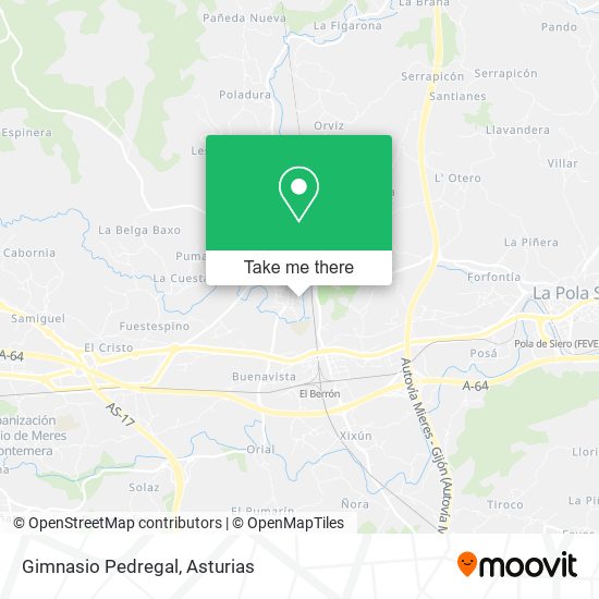 Gimnasio Pedregal map