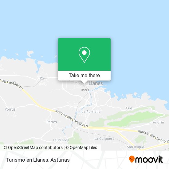 Turismo en Llanes map