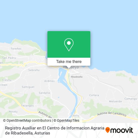 mapa Registro Auxiliar en El Centro de Informacion Agraria de Ribadesella