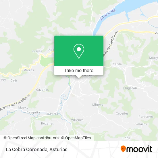 La Cebra Coronada map