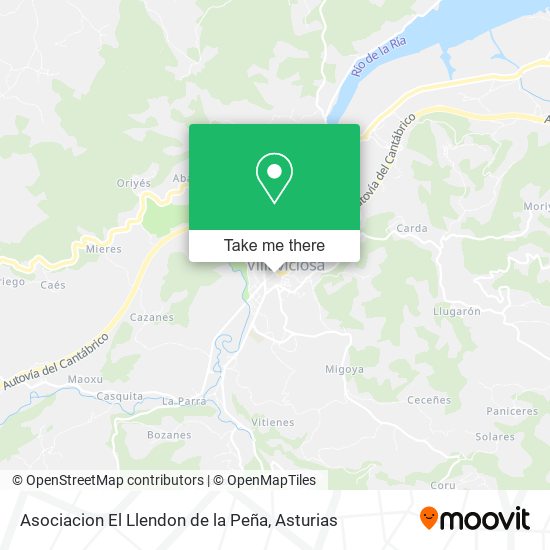 mapa Asociacion El Llendon de la Peña