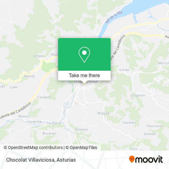 Chocolat Villaviciosa map