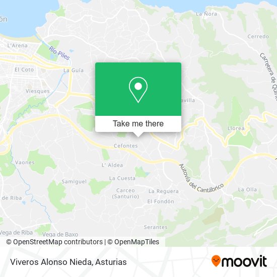 Viveros Alonso Nieda map