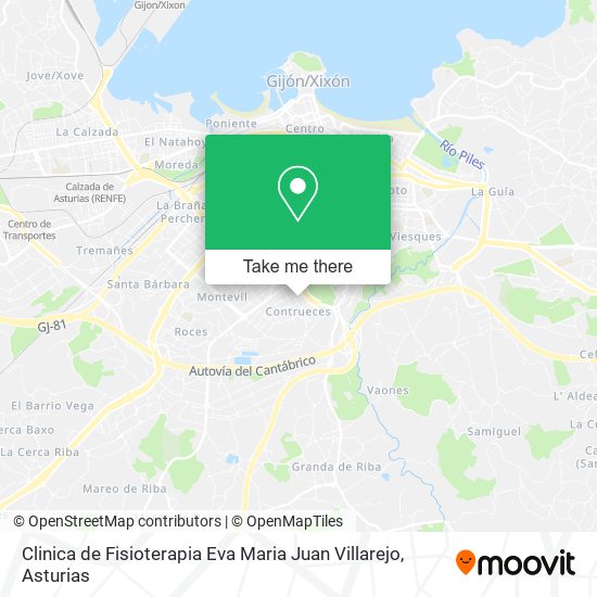 mapa Clinica de Fisioterapia Eva Maria Juan Villarejo