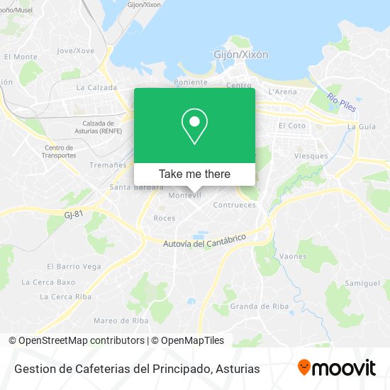 mapa Gestion de Cafeterias del Principado