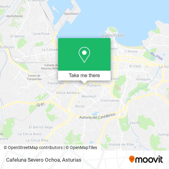 Cafeluna Severo Ochoa map