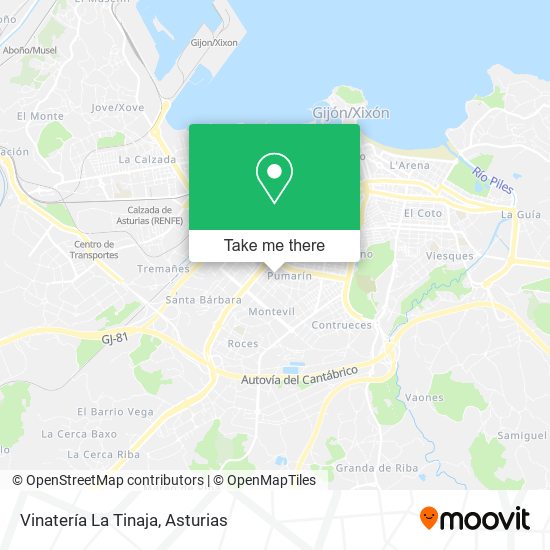Vinatería La Tinaja map