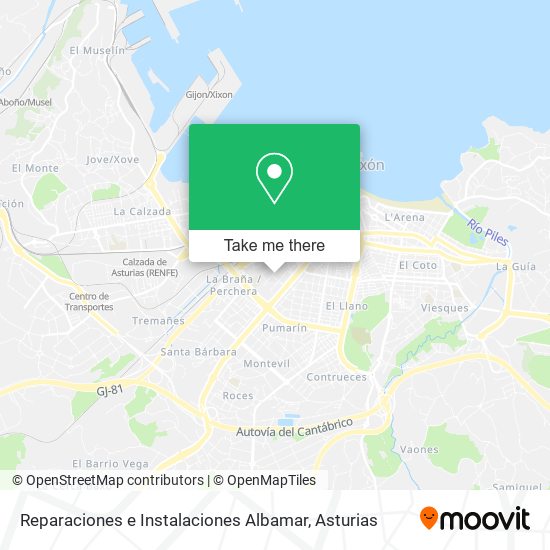 mapa Reparaciones e Instalaciones Albamar