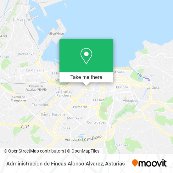 mapa Administracion de Fincas Alonso Alvarez